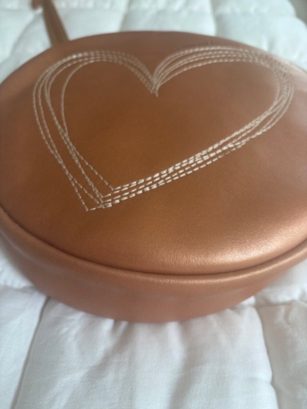 Portland Leather Circle Crossbody Purse - Picture 5 of 5
